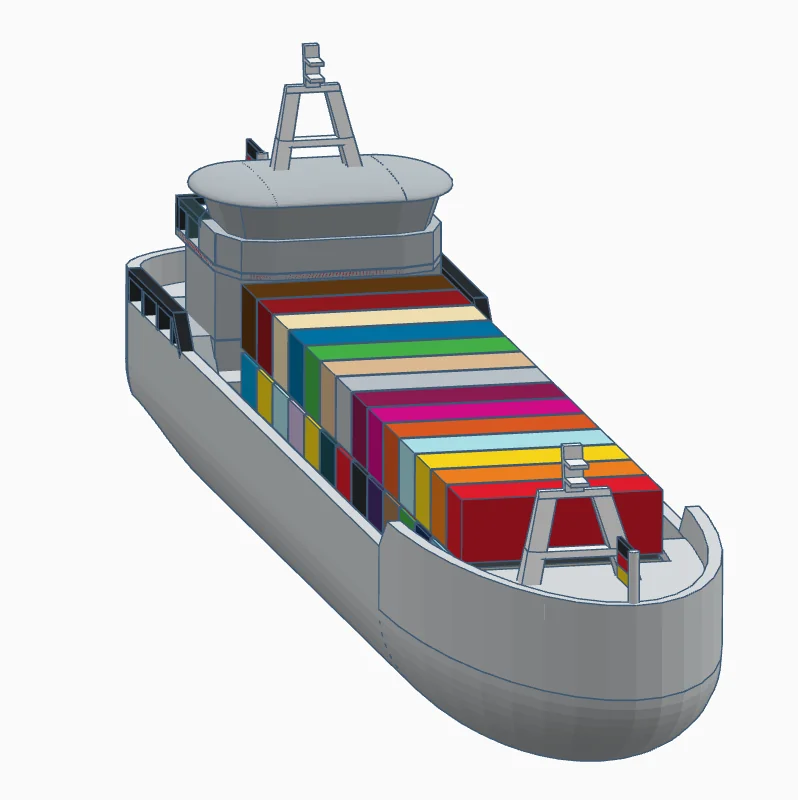 3D модель Контейнерний корабель - фото 8