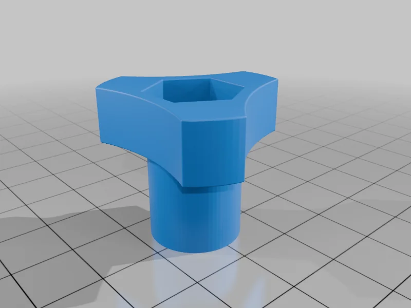 3D модель Гайка з ручкою для болта 3/8" STL