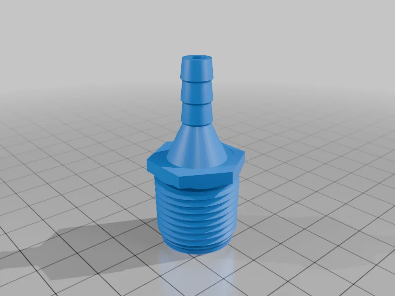 3D модель Адаптер 0.5 дюйма NPT на 1/4 дюйма - фото 3