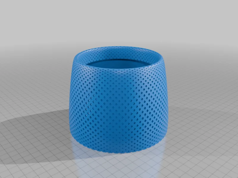 3D модель Современный цветочный горшок с рифленым дизайном - фото 4