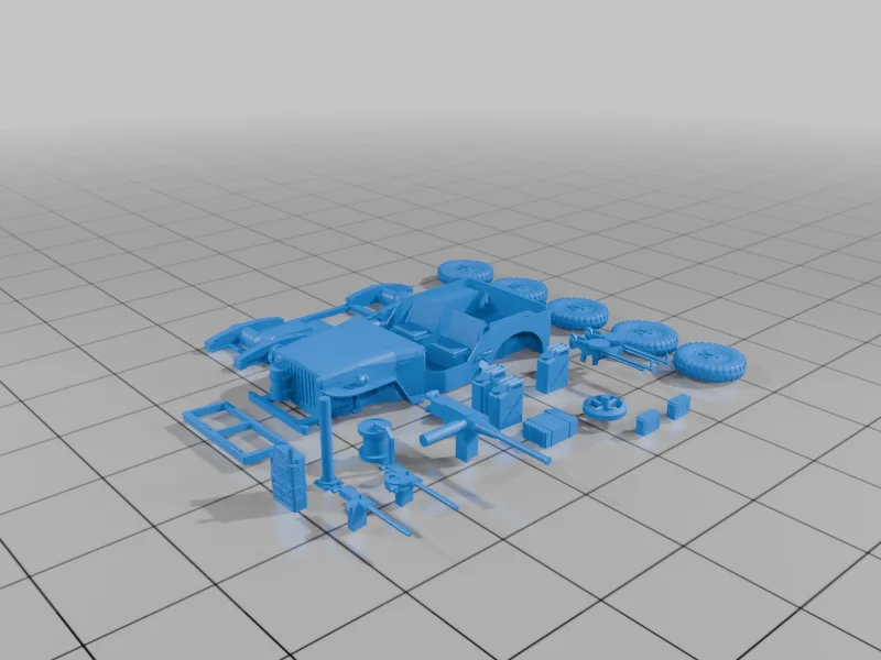 3D модель WW2 jeep - фото 3