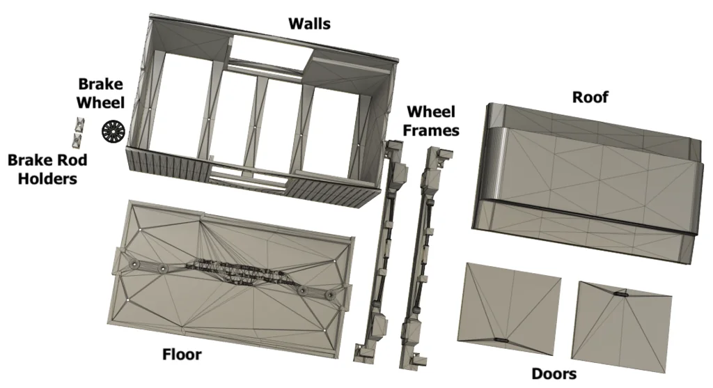 3D модель 3D Модель: Коробка G Scale Shorty Boxcar - фото 2