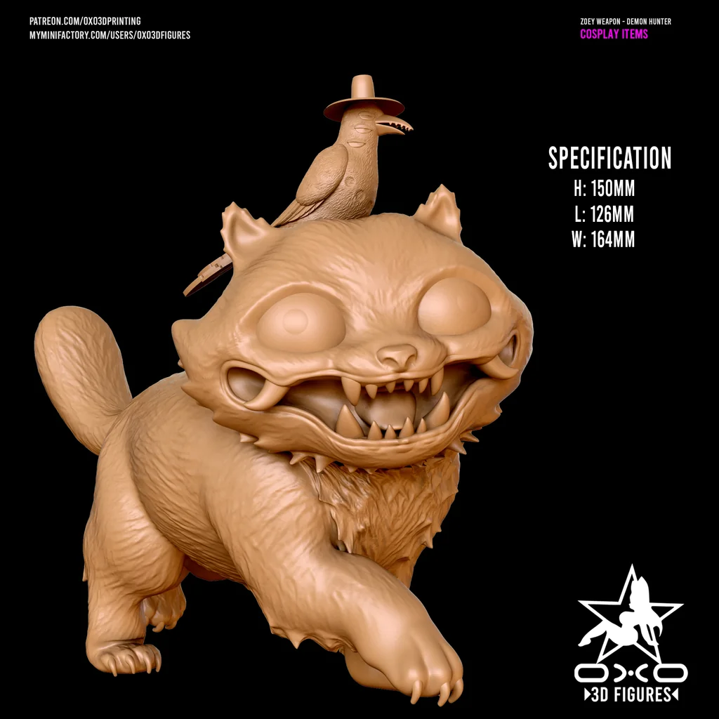 3D Модель K-Pop Demon Hunters Tiger Derpy и Bird Sussie