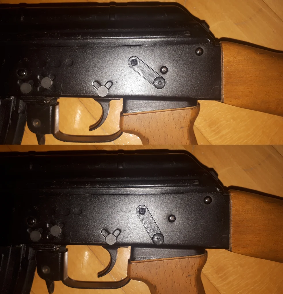 3D модель Амбидекстрийный селектор огня для АК - фото 3