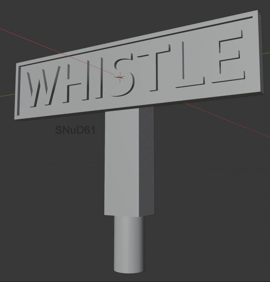 3D модель Железнодорожная свистковая табличка 1:43 - фото 2