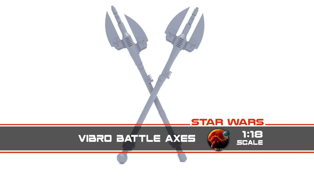 3D модель Винтажные Вибро Боевые Топоры - фото 1