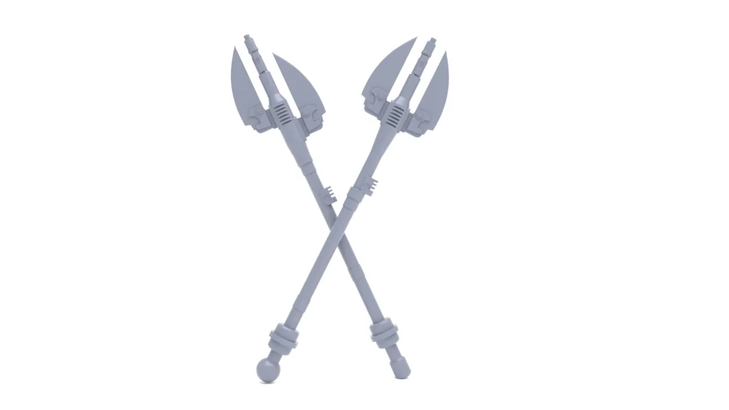 3D модель Винтажные Вибро Боевые Топоры - фото 5