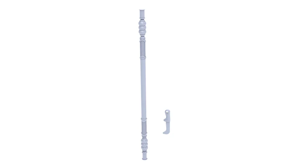 3D модель Модель QueeQueg: страж скифа с посохом и ножом - фото 2