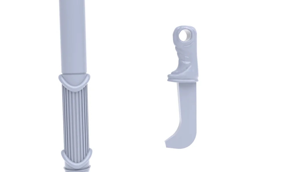 3D модель Модель QueeQueg: страж скифа с посохом и ножом - фото 4