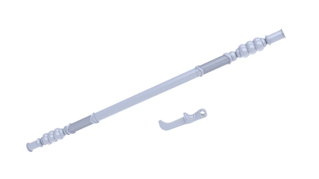 3D модель Модель QueeQueg: страж скифа с посохом и ножом - фото 5