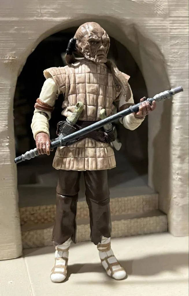 3D модель Модель QueeQueg: страж скифа с посохом и ножом - фото 7