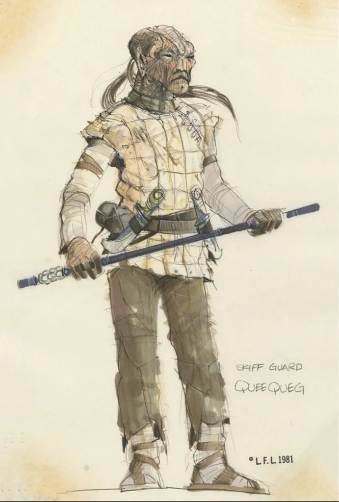 3D модель Модель QueeQueg: страж скифа с посохом и ножом - фото 9