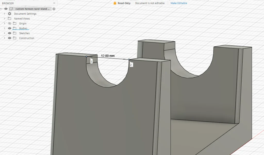 3D модель Підставка для безпечної бритви Henson - фото 4