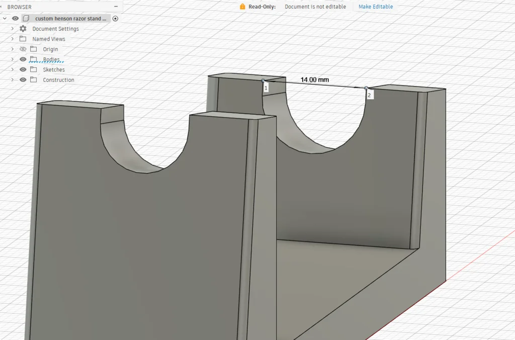 3D модель Підставка для безпечної бритви Henson - фото 5