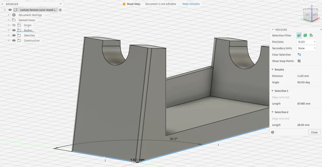 3D модель Підставка для безпечної бритви Henson - фото 8