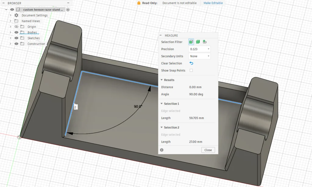 3D модель Підставка для безпечної бритви Henson - фото 9