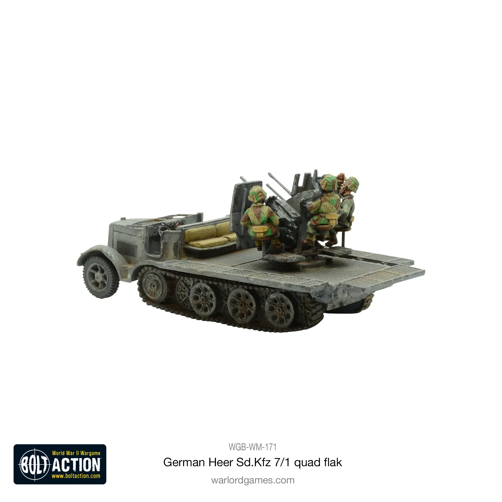 3D модель SD Kfz 7.1: Квадратный бронетранспортер с 20мм зенитной пушкой - фото 1