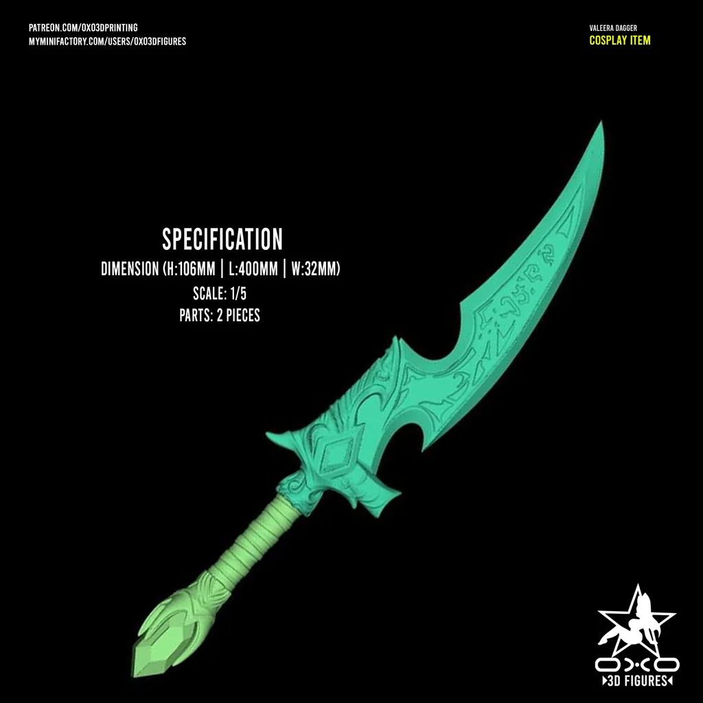 3D модель Кинжалы Валииры Сангвинар из World Of Warcraft - фото 3