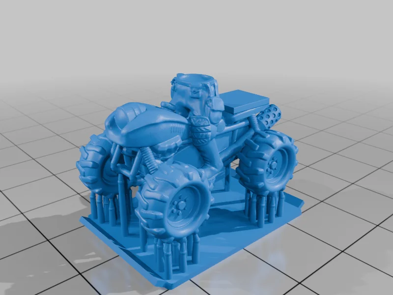 3D модель Квадроцикл, безкоштовний зразок, масштаб 1:64 - фото 3