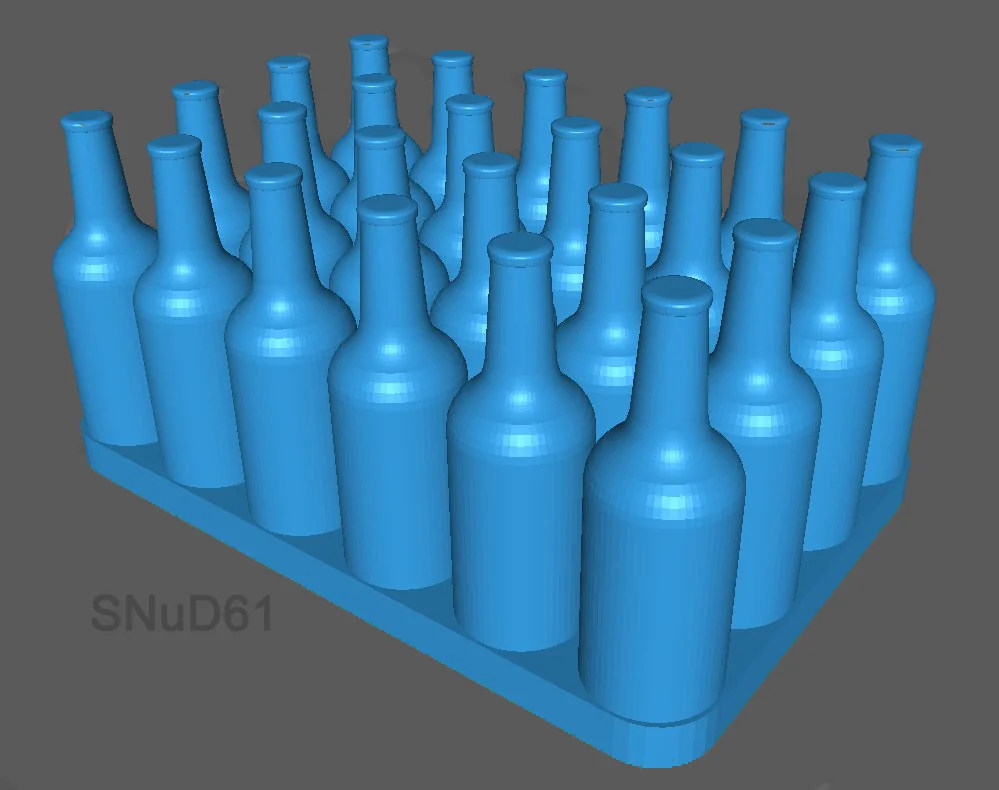 3D модель Модель деревянного ящика с пивом и бутылками 1:19 - фото 3