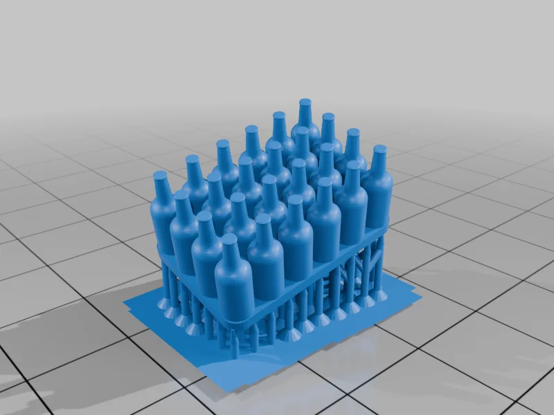 3D модель Модель деревянного ящика с пивом и бутылками 1:19 - фото 7