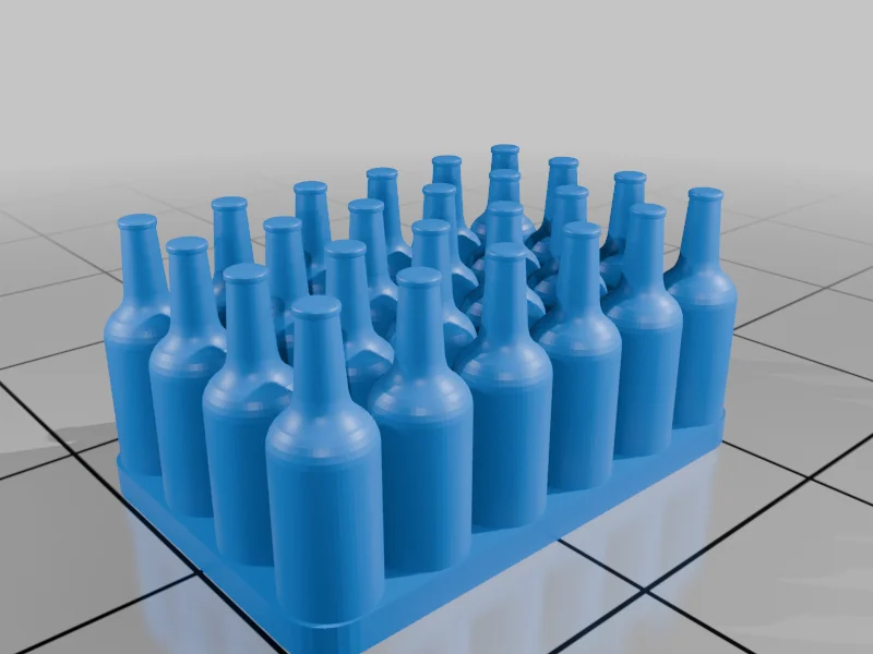 3D модель Модель деревянного ящика с пивом и бутылками 1:19 - фото 8