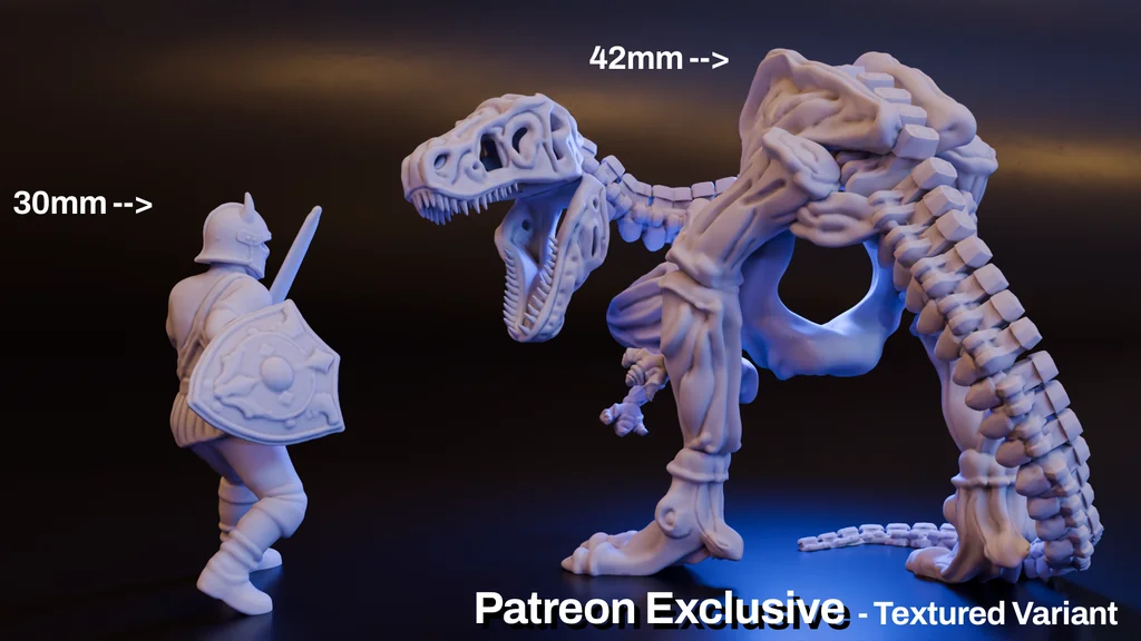 Скелет Ти-Рекса V2 для DND/TTRPG