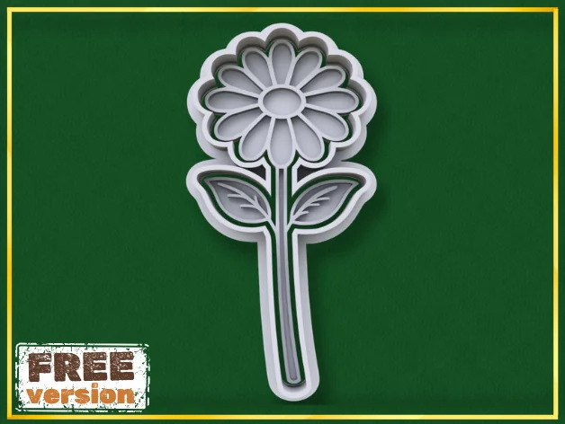 3D модель Флоральная форма для печенья - фото 1