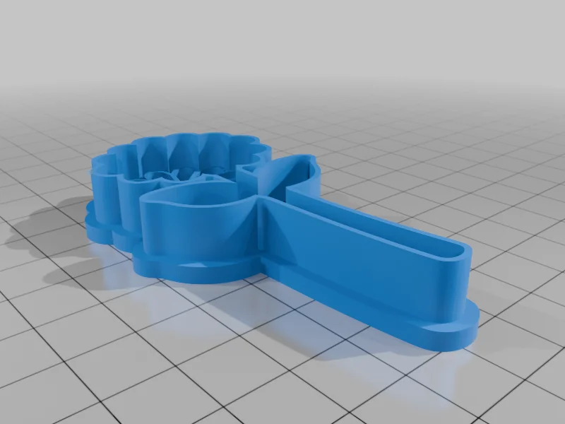 3D модель Флоральная форма для печенья - фото 3