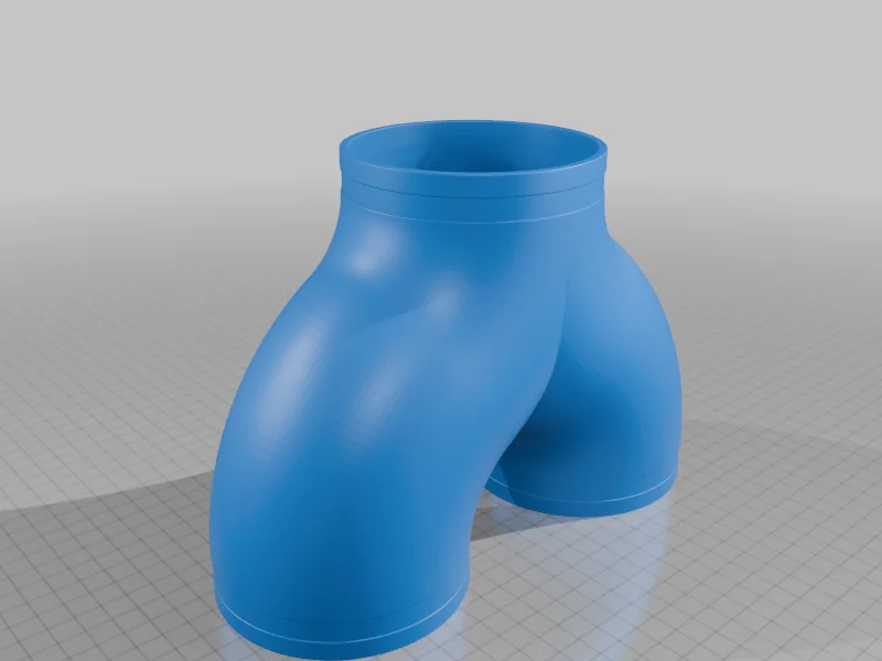 3D модель Модель воздуховода 100мм Y-образные трубы - фото 4