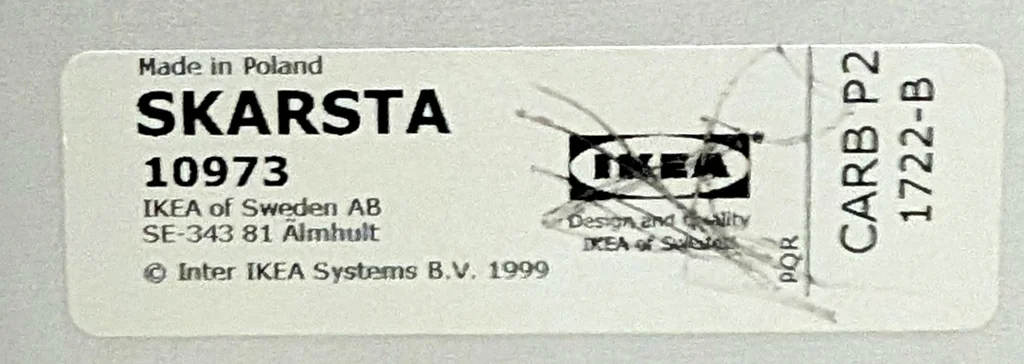 3D модель Запасная пластиковая скоба и фиксатор для стола IKEA Skarsta - фото 3