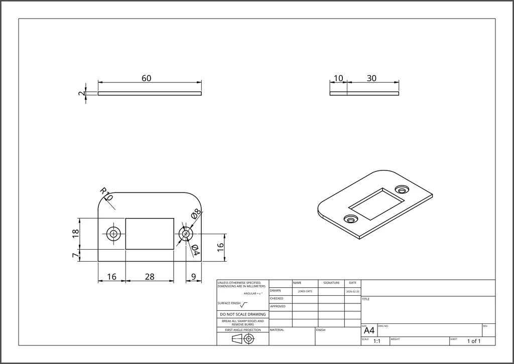 3D модель 3D Печатаемая Задвижка для Дверей - фото 2