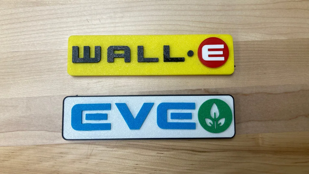 Знаки Wall E и EVE для принтера Bambulab X1C