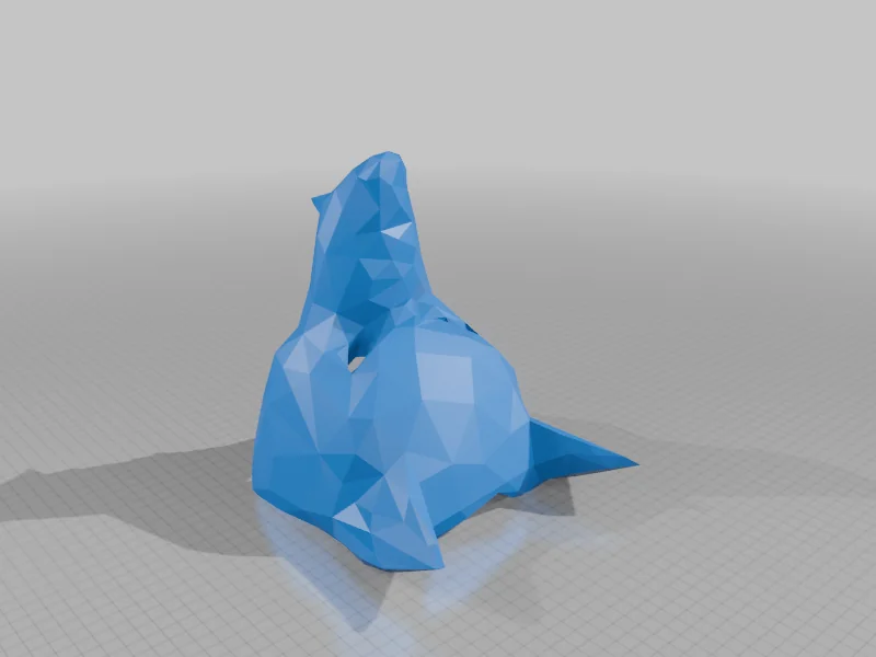 3D модель Низкополигональная волчья маска с отверстиями для шнурка - фото 12