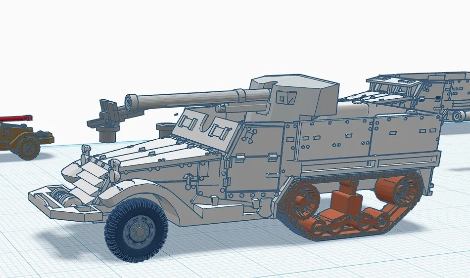 3D модель Модель СУ-57 (57мм M3 GMC T48 в советской службе) - фото 2