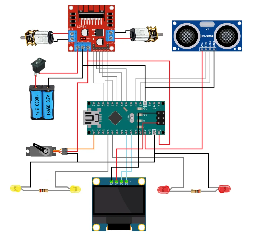 3D модель Тестовый автомобиль для Arduino Nano - фото 27