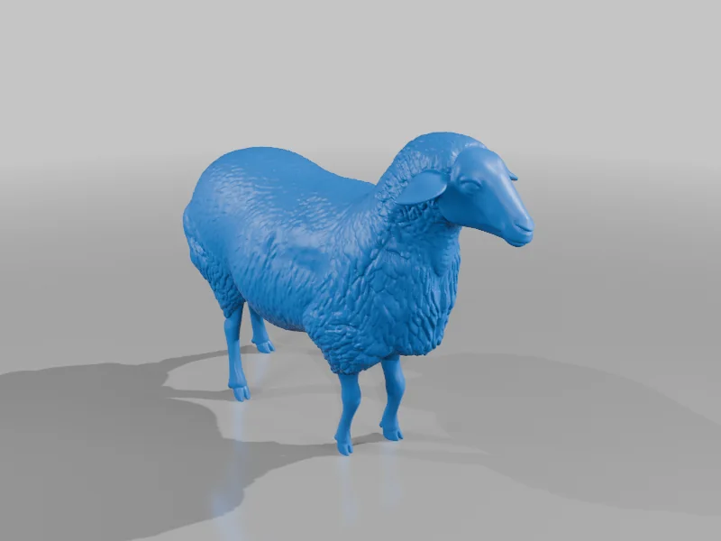 3D модель Модель пушистого овечки для 3D печати - фото 1