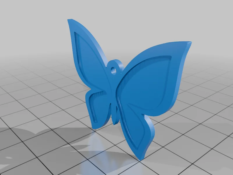 3D модель Подвеска-брелок с серёжками в форме бабочки - фото 6