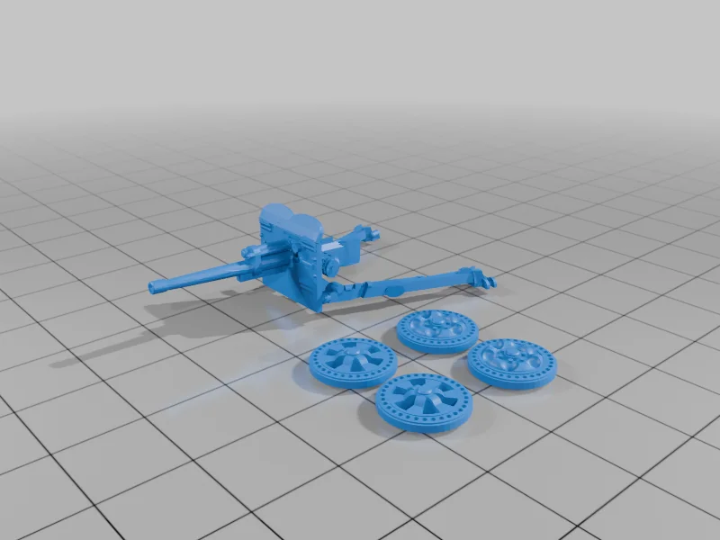 3D модель Альтернативные колеса для 47-мм противотанковой пушки Франции 1937 года - фото 4