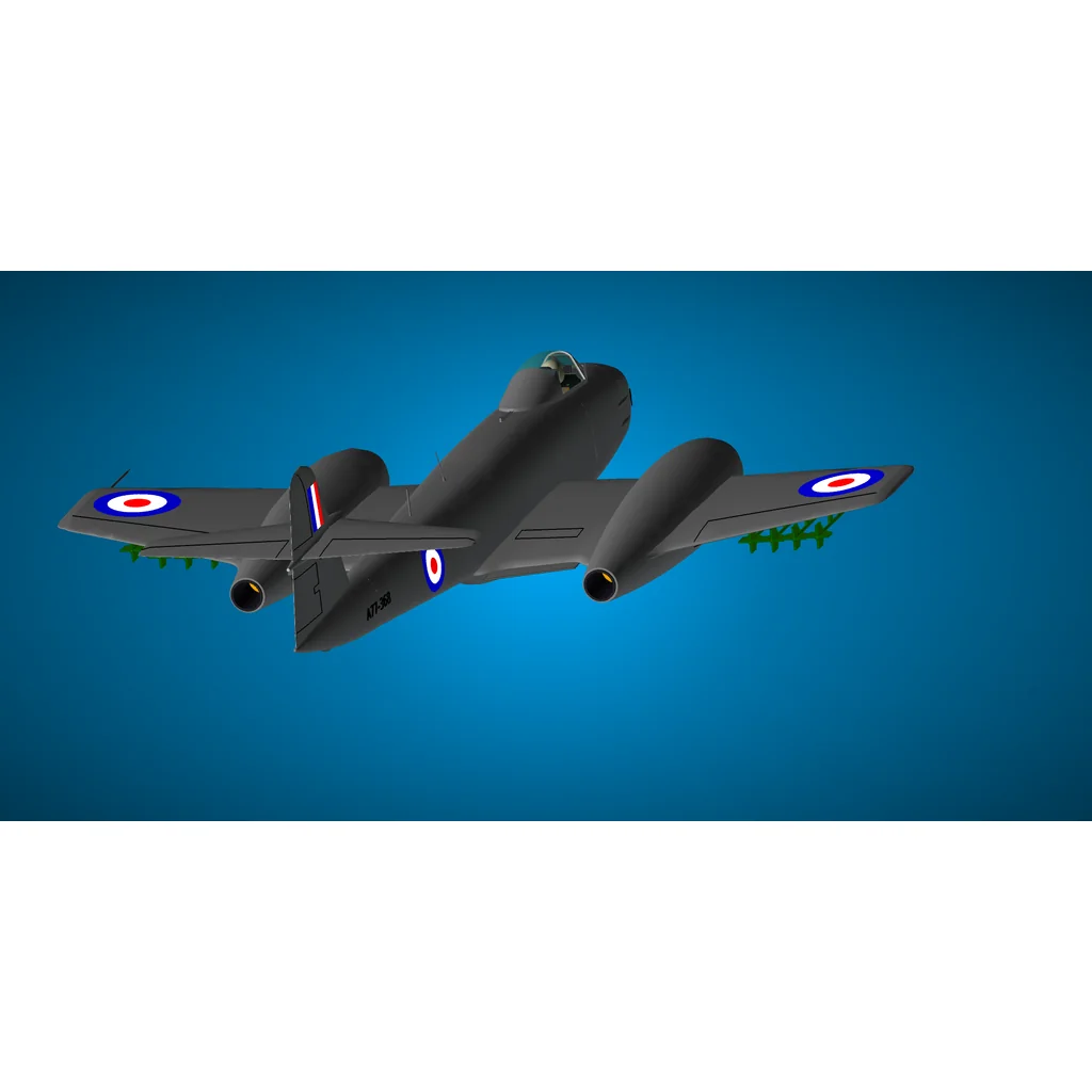 3D модель Глостер Метеор F 8 - Винтажный истребитель - фото 3