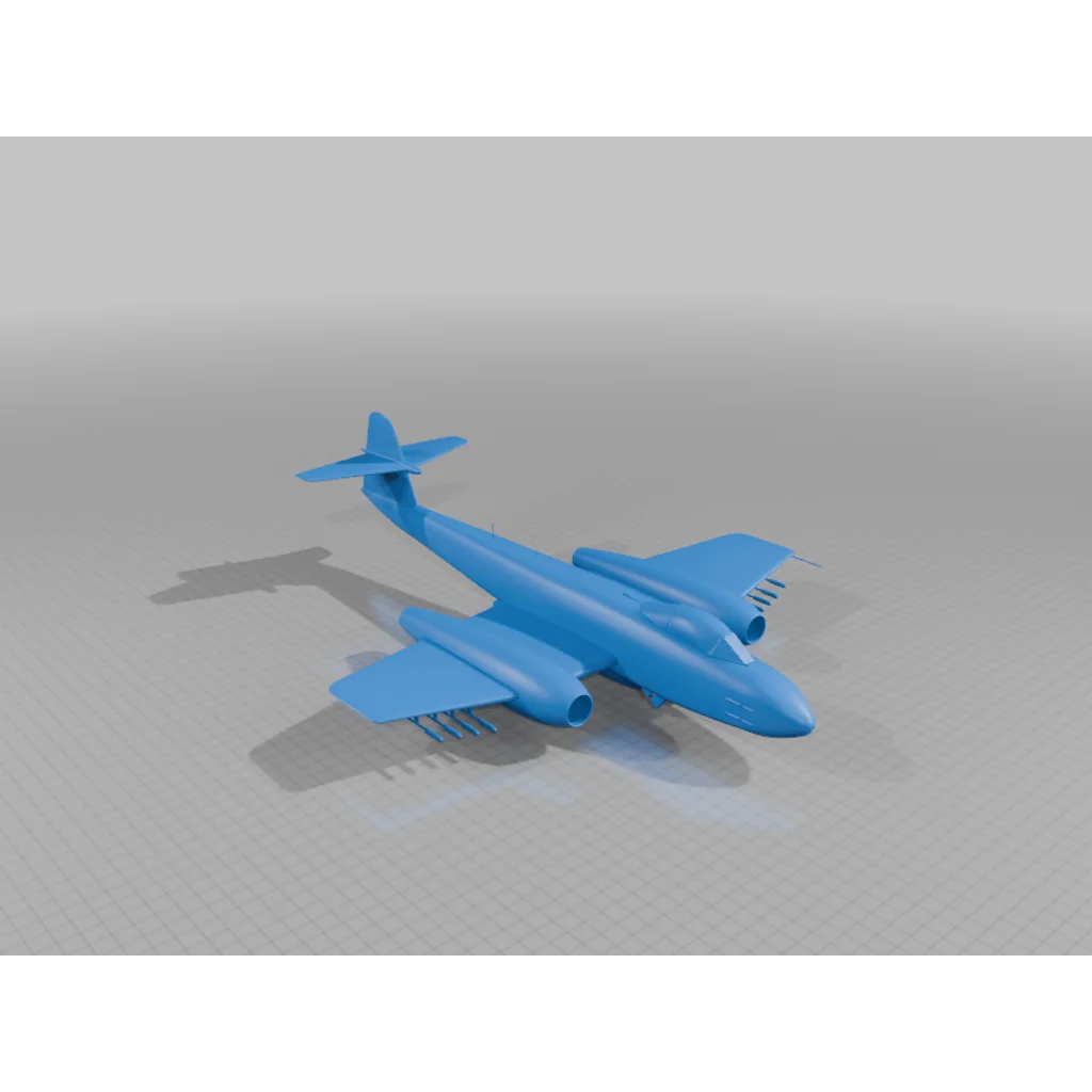 3D модель Глостер Метеор F 8 - Винтажный истребитель - фото 4