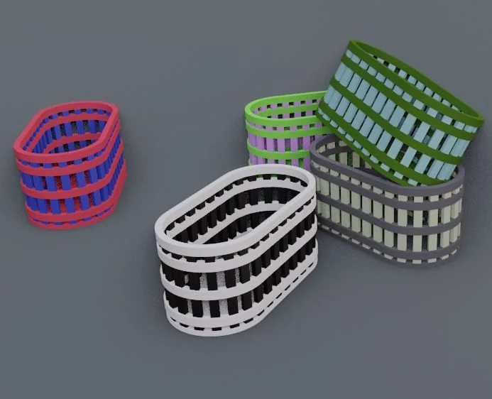 Слэтид корзина - 3D-модель