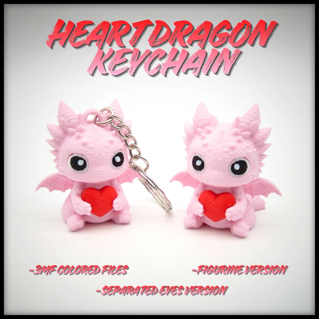 Модель: Брелок и фигурка Дракончика Сердца