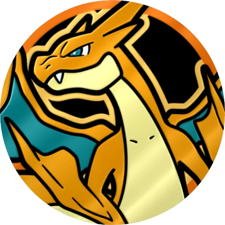 3D модель Монета Mega Charizard Y из Pokemon TCG - фото 2