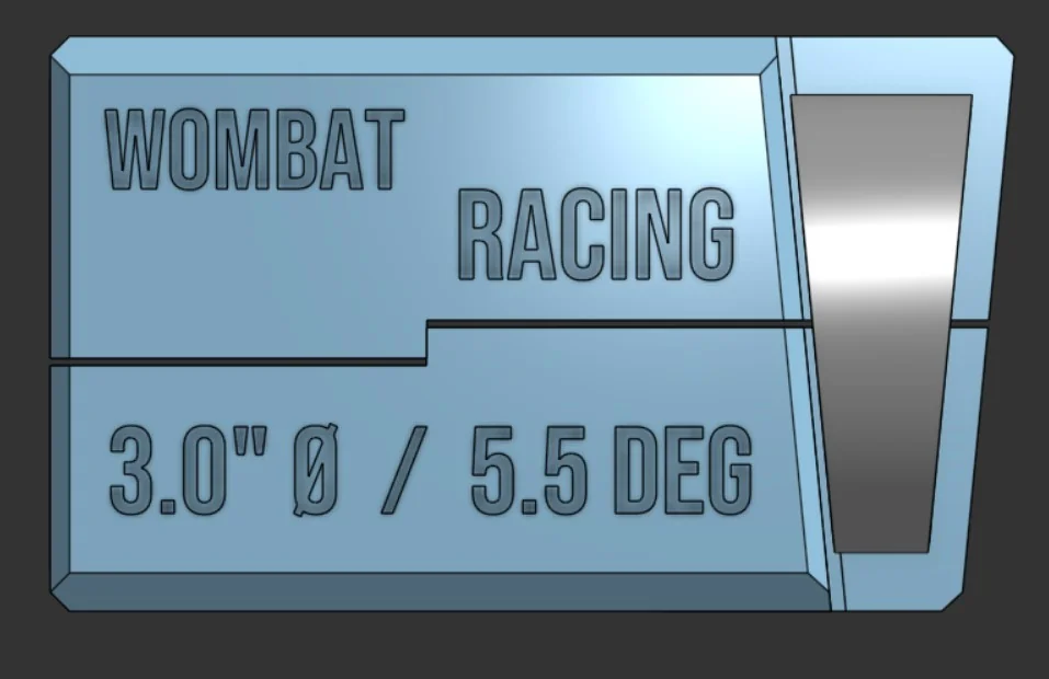 3D модель 3.0" Шаблон для пирогових різів (кут 5.5°) - фото 3