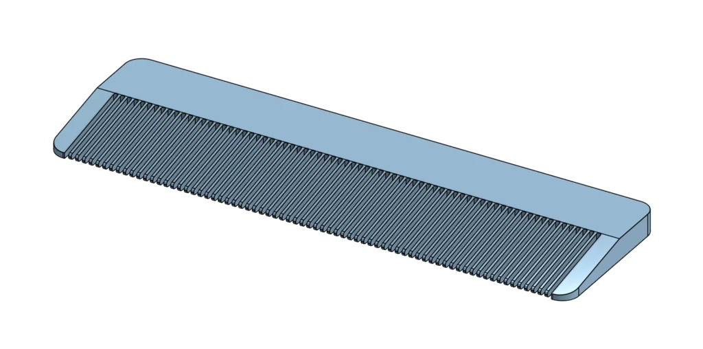 3D модель Модель гребінця з дрібними зубцями - фото 2