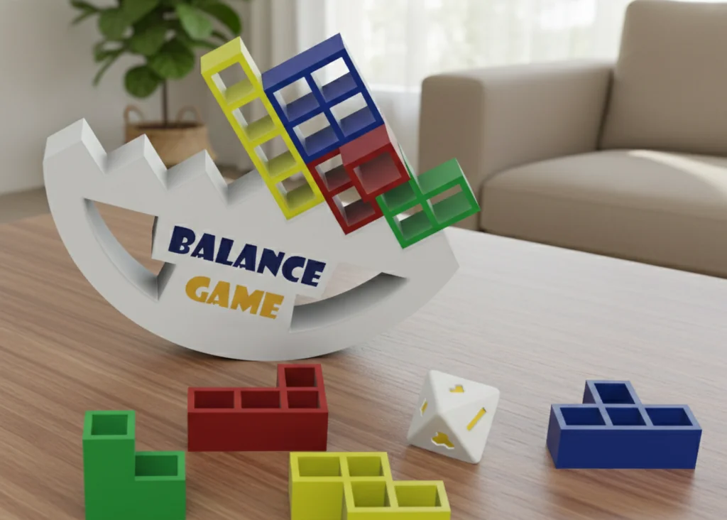 3D Печатаемая Игра на Балансировку и Сложение V2