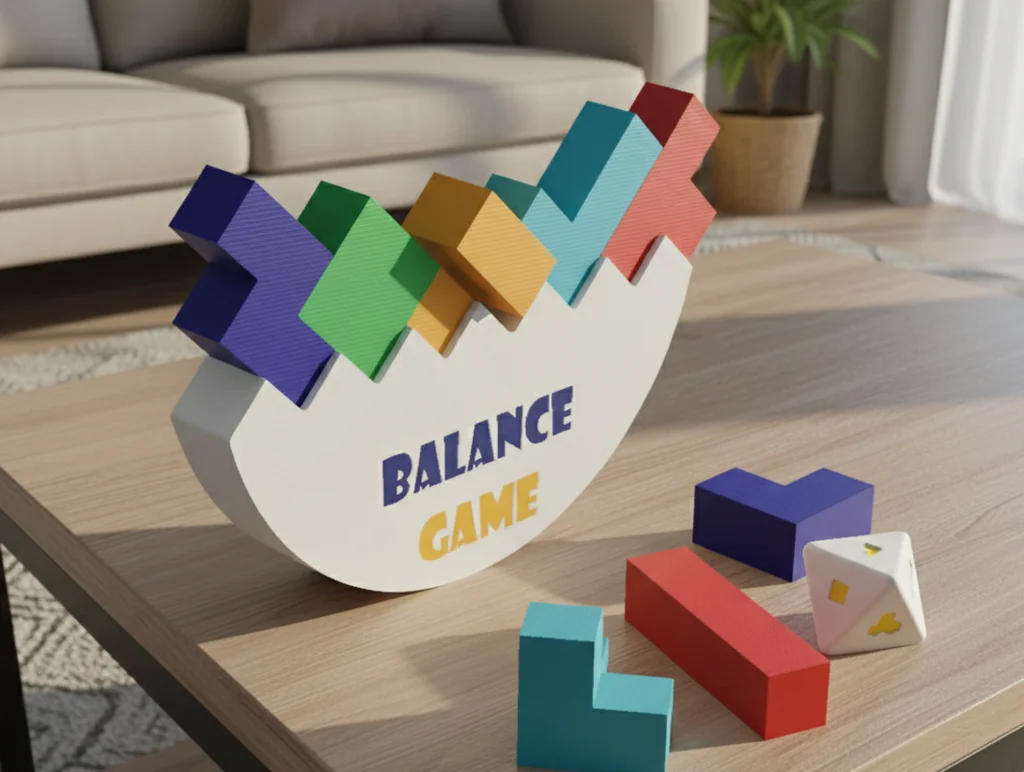 3D Печатаемая Игра на Балансировку и Сложение V2