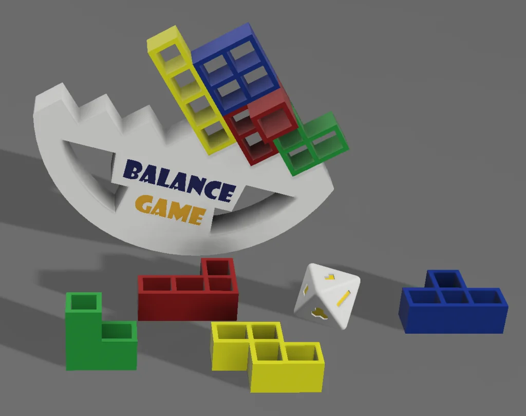 3D Печатаемая Игра на Балансировку и Сложение V2