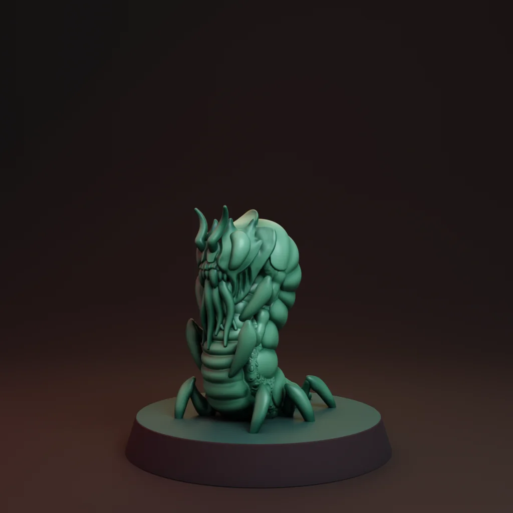 3D модель Миниатюра Carrion Crawler без поддержки - фото 2